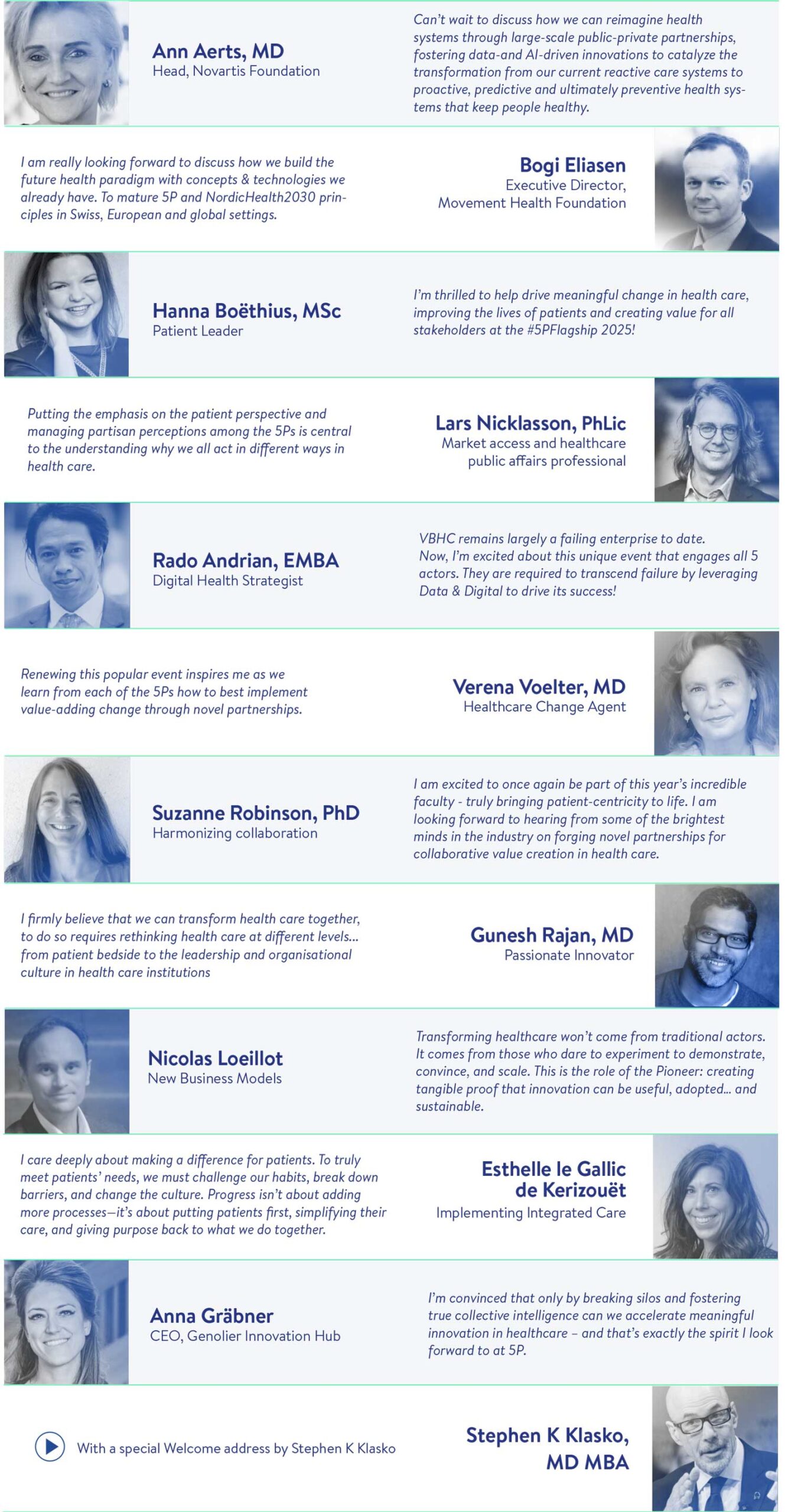 5P Flagship Event 2025 Faculty